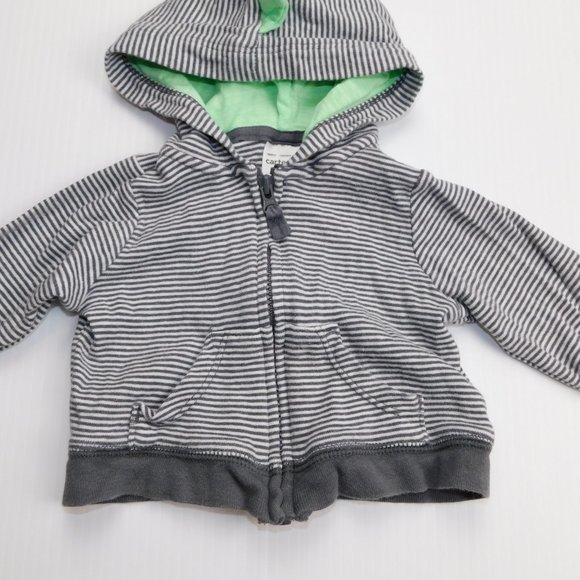 Carter's Newborn Dragon Dinosaur Full Zip Hoodie - Picture 5 of 8